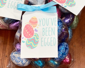 You've Been Egged Tags, Easter Favor Tags, Easter Basket Tags, Listing for TAGS ONLY