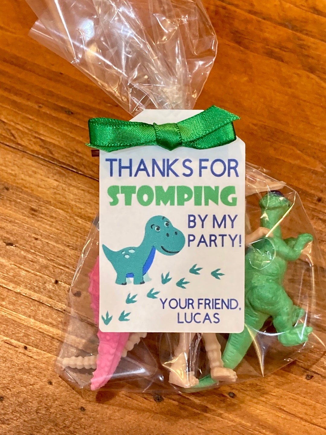 Dinosaur Theme Party Favor Tags, Thanks for Stomping by My Birthday ...