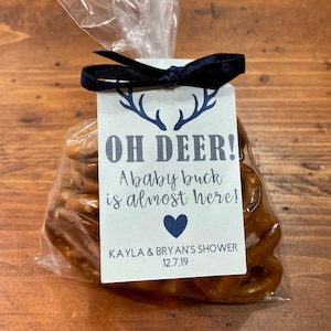 Oh Deer a Baby Buck is Almost Here Tags, Oh Deer Tags, Outdoors Themed Baby Shower Favor Tags, Listing for Tags Only