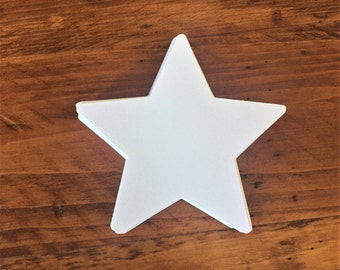 White Paper Stars, 24 Star Die Cuts, Star Paper Cutouts, Classroom Decor, All Purpose Paper Stars, Star Decor, You Choose Size