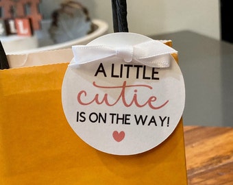 A Little Cutie is on the Way Tags, Little Cutie Baby Shower Tags, Clementine Favor Tags, Listing for TAGS only