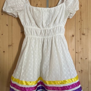 Native Baby Doll Ribbon Dress Women Medium