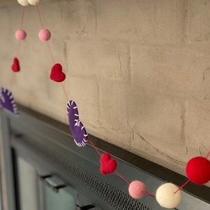 Valentine&#39;s Day Wool Felt Garland