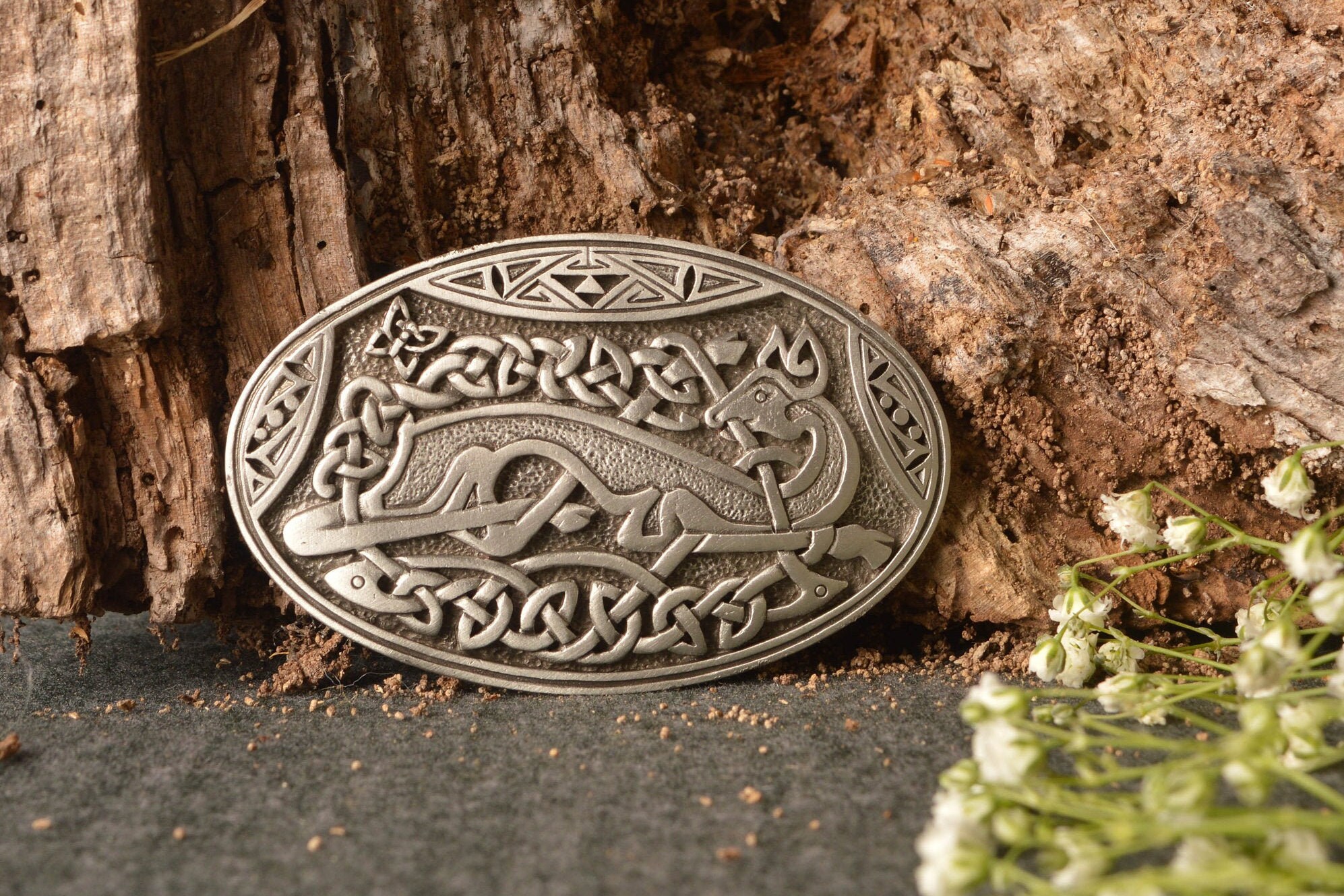 Celtic Deer Brooch Etsy