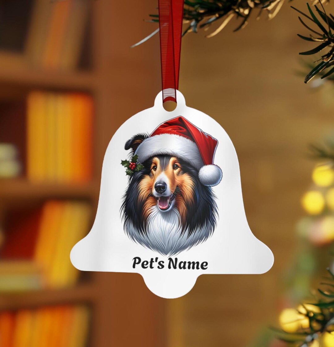 Gabita Custom Bearded Collie In Snow Pocket Christmas