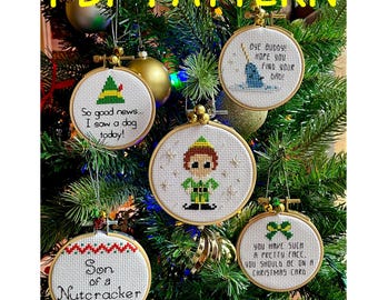 Elf the Movie: Cross Stitch Ornament Collection PDF Patterns