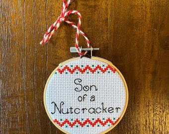 Elf the Movie Son of  a Nutcracker Cross Stitch Ornament