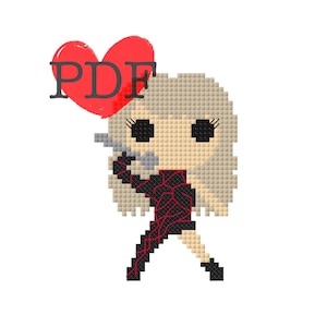 Taylor Eras Tour Reputation Mini Cross Stitch Pattern PDF Instant Download