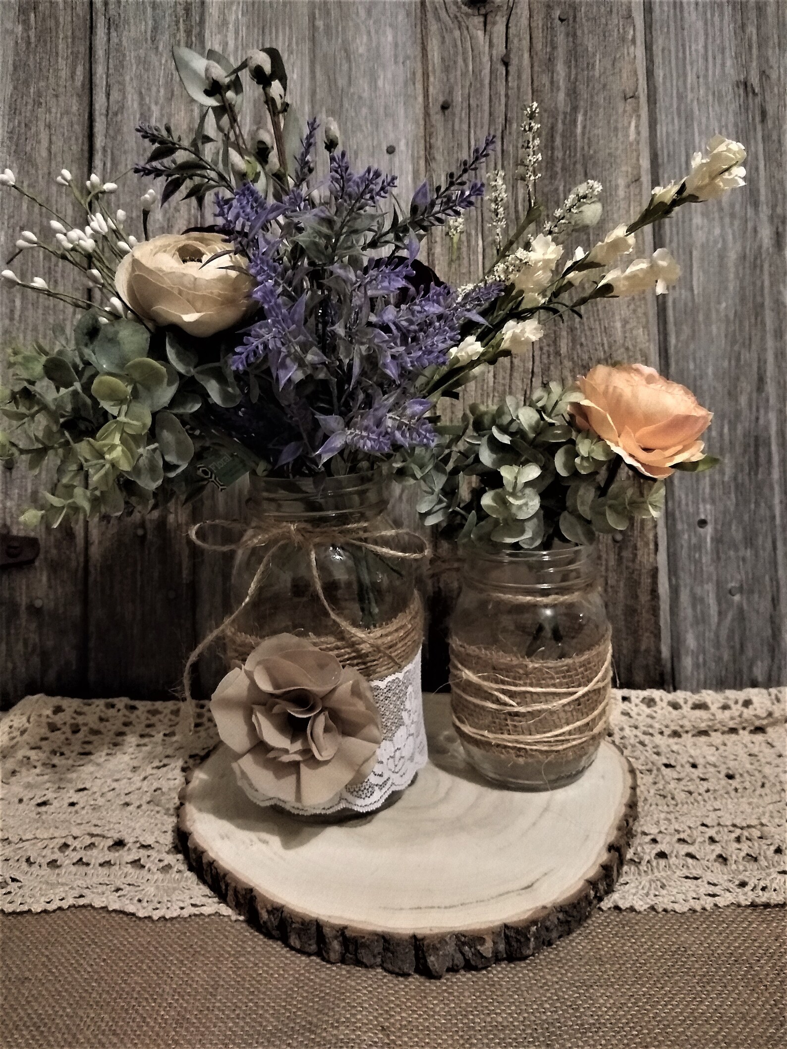 Set of 10 Mason Jar Sleeves Burlap Wedding Decorations Etsy