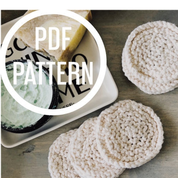 Cotton Facial Round - Knit Pattern - Instant Download -  Sustainable, Zero-Waste, Reusable & Eco-friendly Scrubber