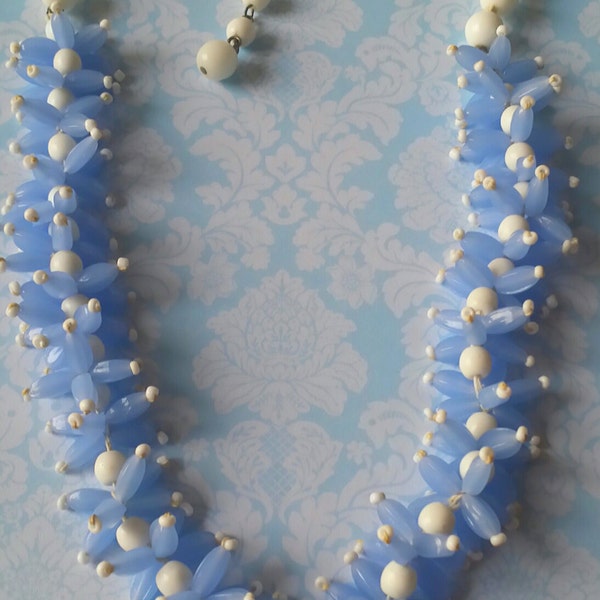Vintage Japan Lucite Necklace Plastic Necklace Mid Century 1950s The Wild Vintage Rose