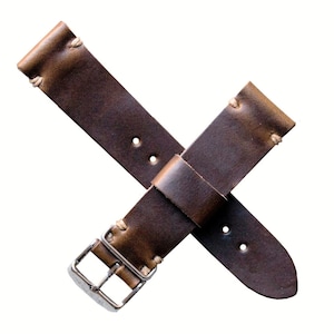 Handmade Horween Chromexcel Leather Watch Strap (18, 20, 22, and 24 MM in stock) - Full Grain