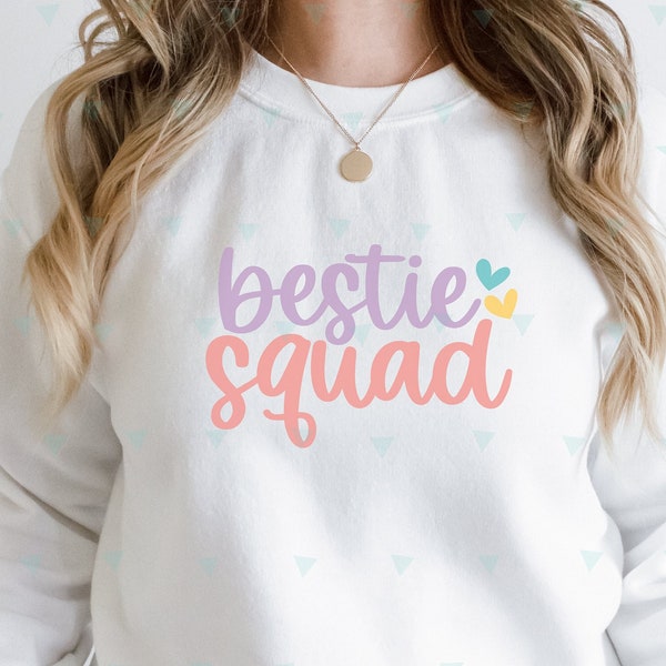 Bestie Squad SVG, Friendship SVG, Best Friends Cut Files, Best Friends SVG, bff svg png, Fun Best Friend Squad svg, Sublimation png print