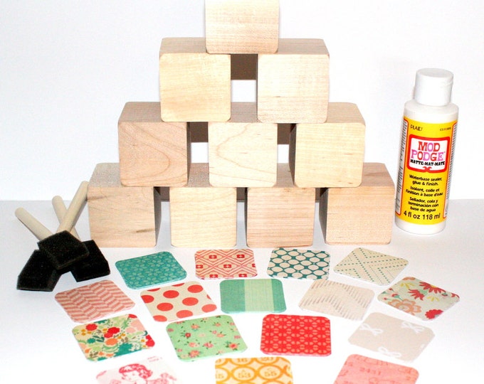 Vintage Wooden Baby Blocks DIY Baby Shower Craft Baby Girl Etsy