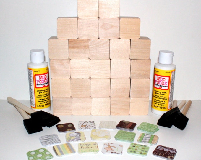 DIY Wooden Baby Blocks Baby Shower Craft Jungle Theme Etsy