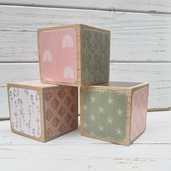 Pastel Baby Blocks Etsy