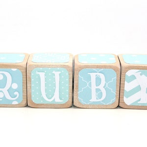 Personalized Wood Blocks - Baby Name Blocks - Baby Shower Gift - Photo Prop - Nursery Room Decor - 1.5 Inch Blocks