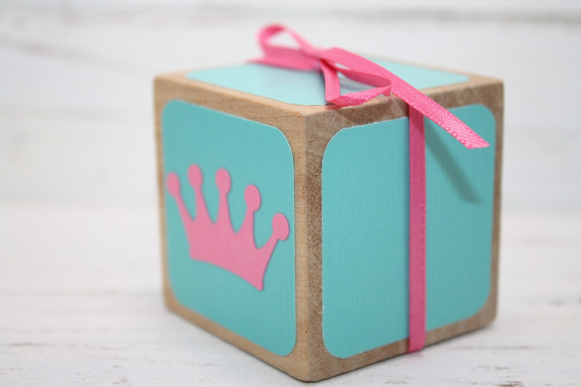 Princess Theme Decor Wooden Blocks Baby Girl Shower Etsy
