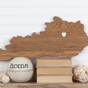 Kentucky State Shape Wood Sign Cutout Wall Art. Modern Rustic, Farmhouse Plaque. Housewarming, Wedding Guestbook, Anniversary Gift, Man Cave