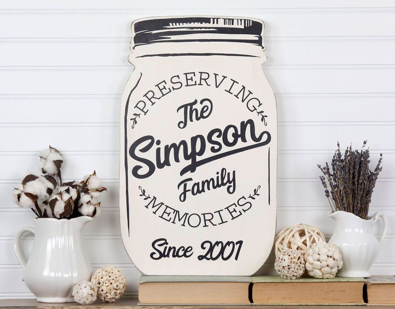 Personalized Mason Jar Shape Wood Cutout Sign Wall Art. Etsy