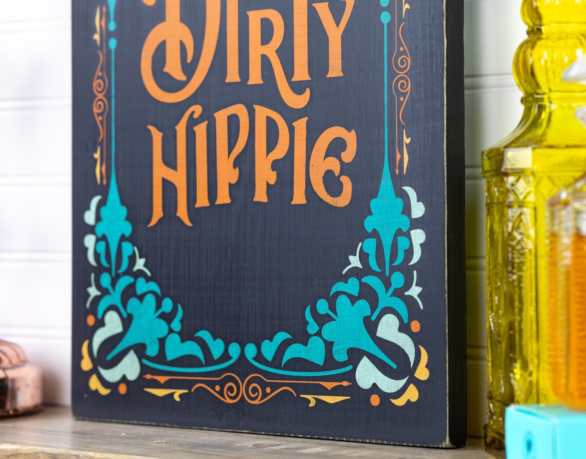 Take a Bath You Dirty Hippie Wood Bathroom Sign Wall Art. Etsy