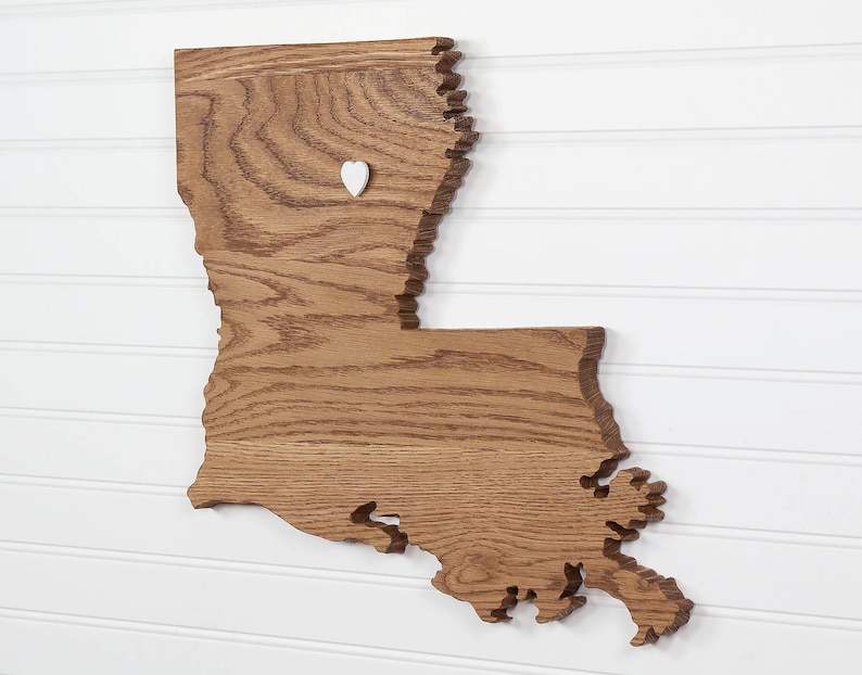 Louisiana State Shape Wood Sign Cutout Wall Art. Modern Rustic - Etsy