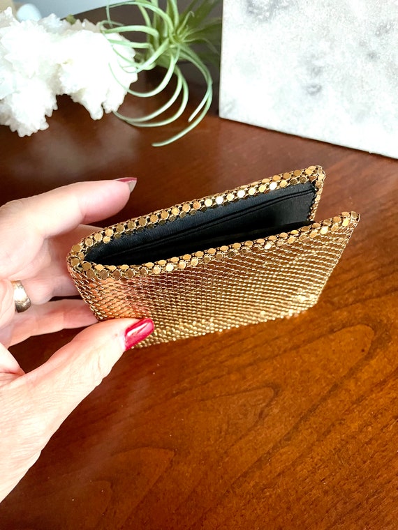 Restroom Mesh Gold Metal Wallet - image 5