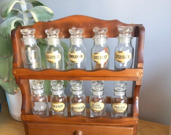 Wall Mounted Retro Spice Rack