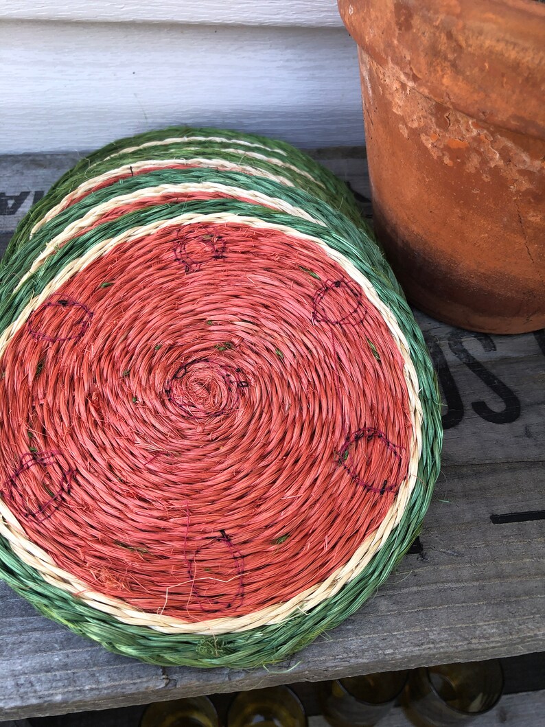 Set of Two Watermelon Trivets