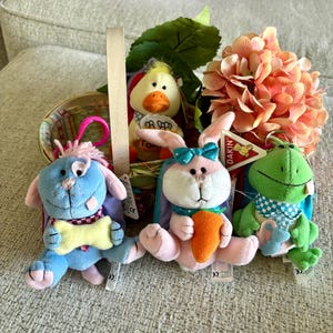 Retro Dakin Keychain BackPack Animals