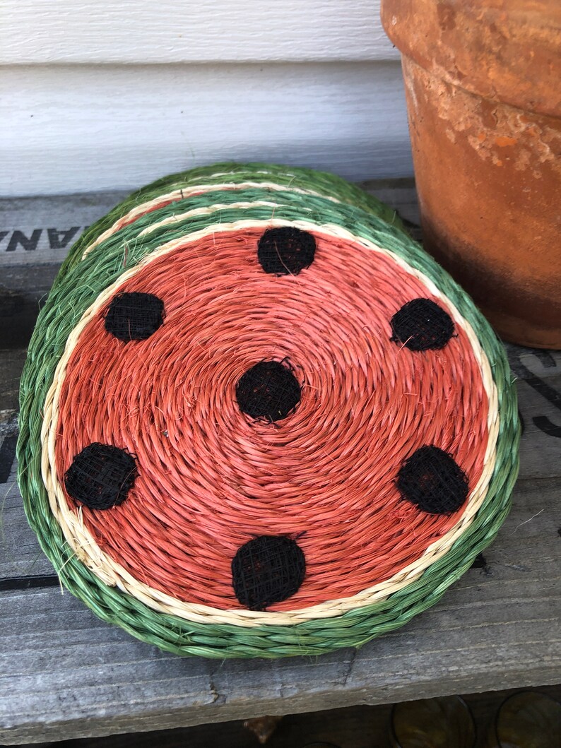 Set of Two Watermelon Trivets