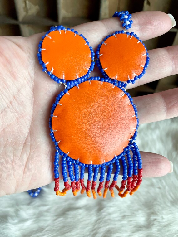 Native American Seed Bead Necklace - image 4