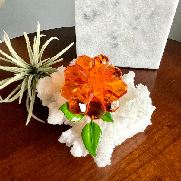 Stunning Lucite Flower Brooch