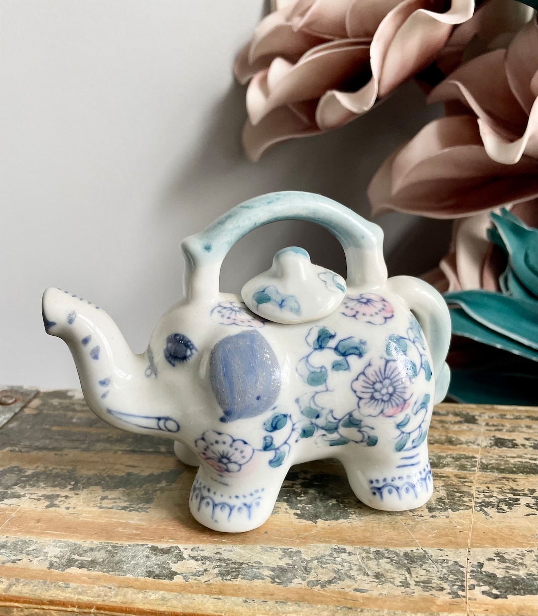 Vintage Elephant Teapot Etsy