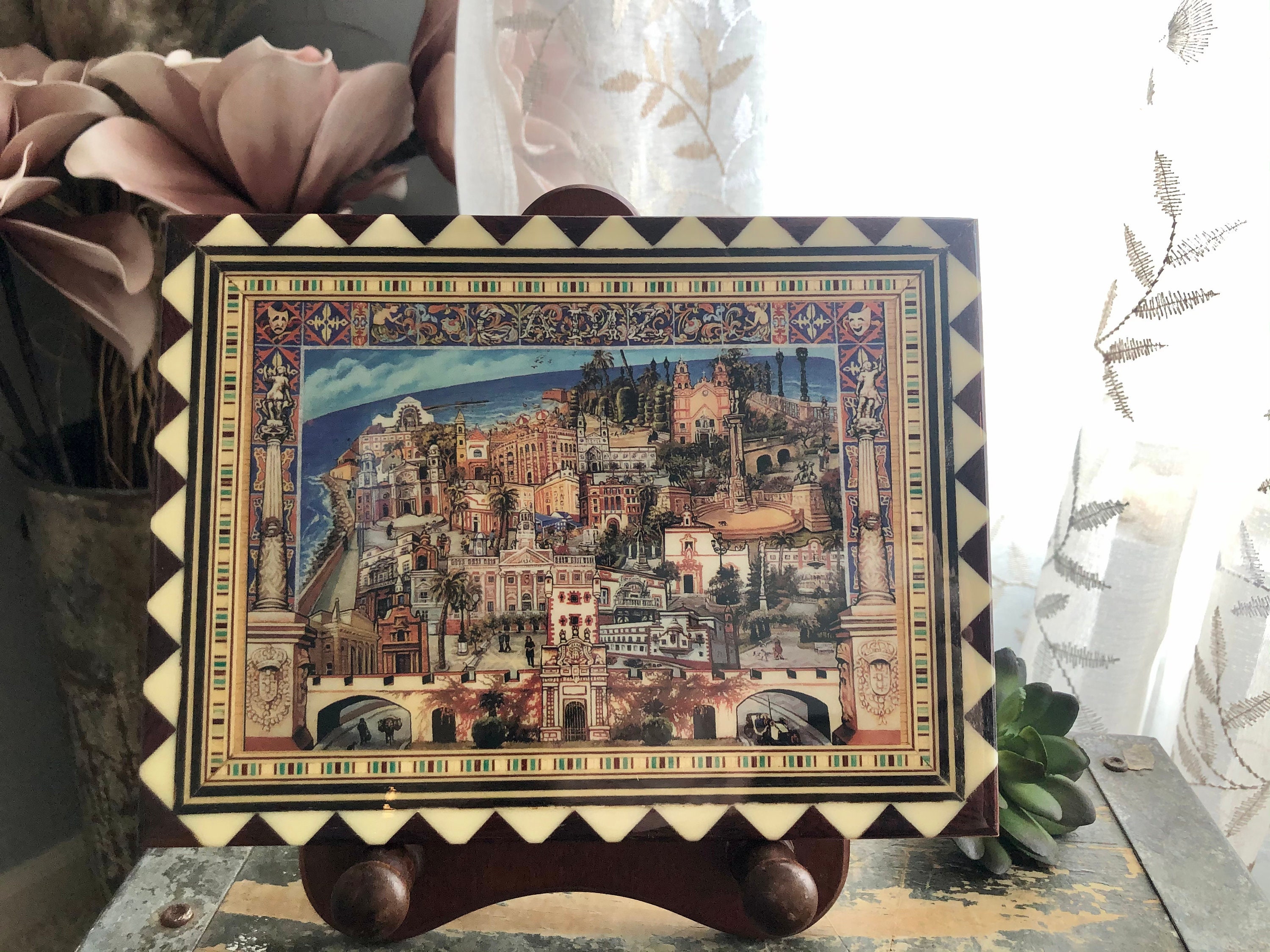 Escena de la ciudad de Casa De La Artesania | Etsy