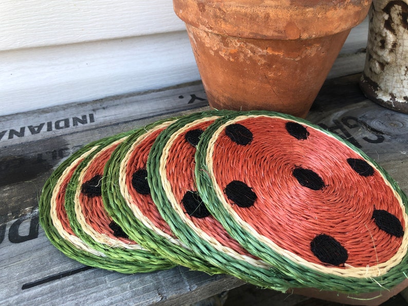 Set of Two Watermelon Trivets