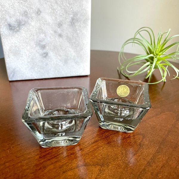 HOLMEGAARD Danish Smokey Glass Candleholders