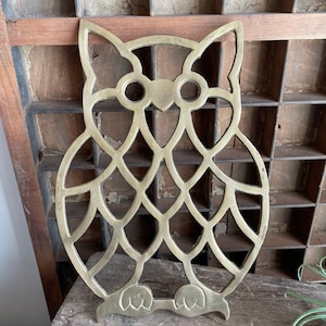 Brass Owl Trivet