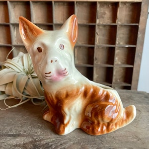 Vintage Ceramic Dog Planter