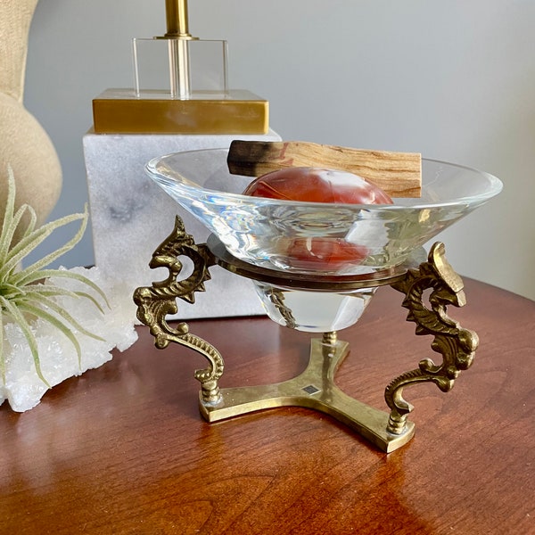 Brass Dragon Pedestal Dish