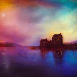 Eilean Donan Castle Sunset Scotland | Scottish Paintings | Art Prints