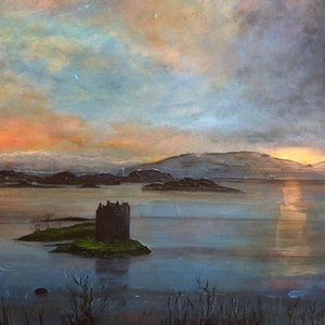 Castle Stalker Twilight Scotland | Scottish Paintings | Art Prints