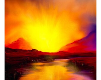 Skye Sunset Scotland | Scottish Paintings | Art Prints