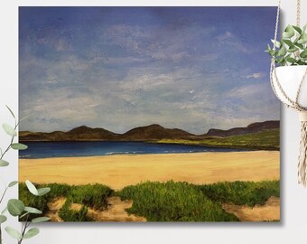 Luskentyre Beach Harris Original Painting | Made In Scotland