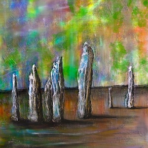 Callanish Northern Lights Scotland | Scottish Paintings | Art Prints
