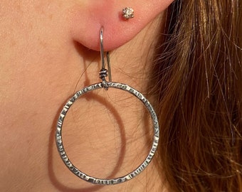 Hoop earrings, Made to order, Copper hoop earrings, Minimalist earrings, Simple Earrings, Minimalist Jewelry, Copper earrings, Antique Hoops
