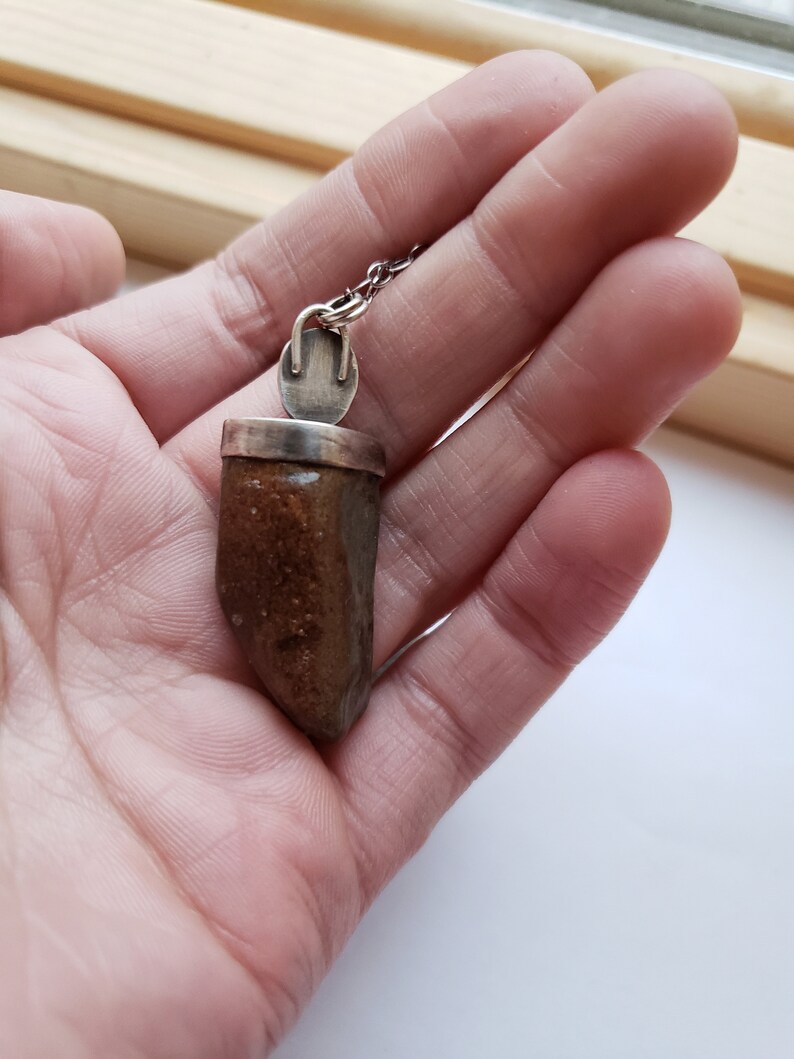 Blue Ridge Mountains Raw Necklace Creek Rock necklace Moonstone Necklace Mountain Jewelry Earthy Necklace OOAK For her Creek Rock