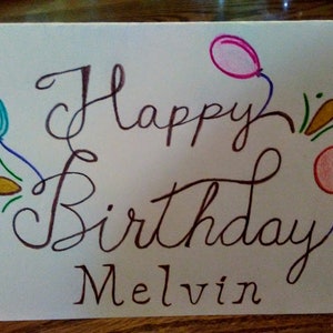 Hand lettered card * express whatever you desire - limit of four words - personalize it! Funny. Birthday. Grief. Breakup. Card for your Ex