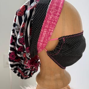 Women’s Reversible Scrub Cap Scrub Hat Chemo Cap Ponytail Scrub Cap Ponytail Scrub Hat Surgical Cap Hair Covering The Ding Scrub Cap