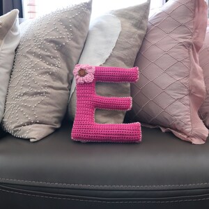 Crocheted Letter E Alphabet Letter Unisex